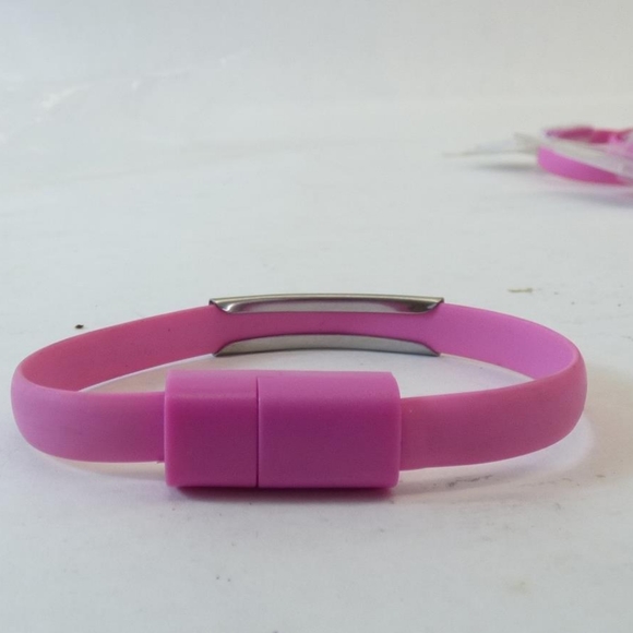 Micro USB Charge & Sync Hot Pink BarbieCore Bracelet Charger(Really Work… - Picture 2 of 2